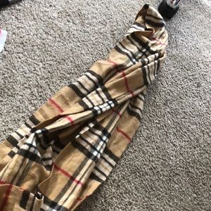 Plaid khaki scarf